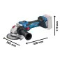 Rebarbadora sem fio BITURBO - GWS 18V-15 SC Professional 06019H6101 Bosch Rebarbadora sem fio BITURBO - GWS 18V-15 SC Professional 06019H6101 Bosch