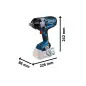 Chave de impacto sem fio - GDS 18V-1600 HC Professional 06019M1002 Bosch