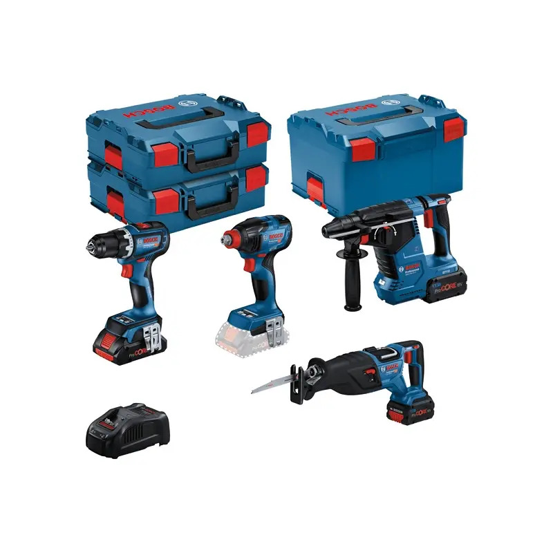 Kit18V:GSR+GDX+GBH+GSA+4AhPC+2x5.5Ah