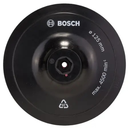 Prato de borracha berbequim:125mm velcro - 1220680127