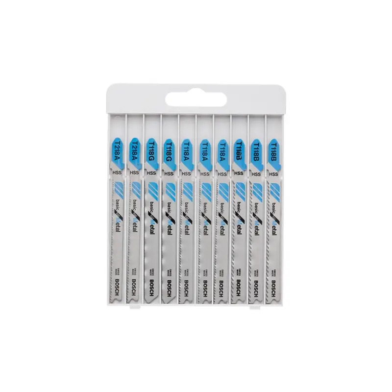 Conjunto de 10 lâminas de serra vertical Basic for Metal 2607010631 Bosch Conjunto de 10 lâminas de serra vertical Basic for Metal 2607010631 Bosch