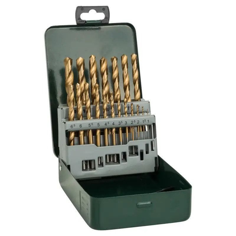 Set de 19 brocas para metal HSS Titanio