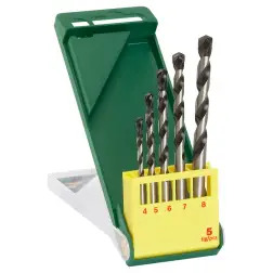 Broca hormigón Set 5 uds 4, 5, 6, 7, 8mm - 1220680478