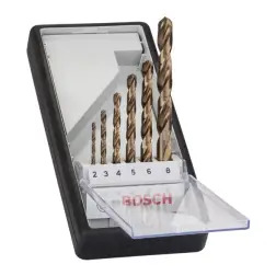 HSS-Co DIN338: Robustline set 6 uds: 2-8 - 1220680506