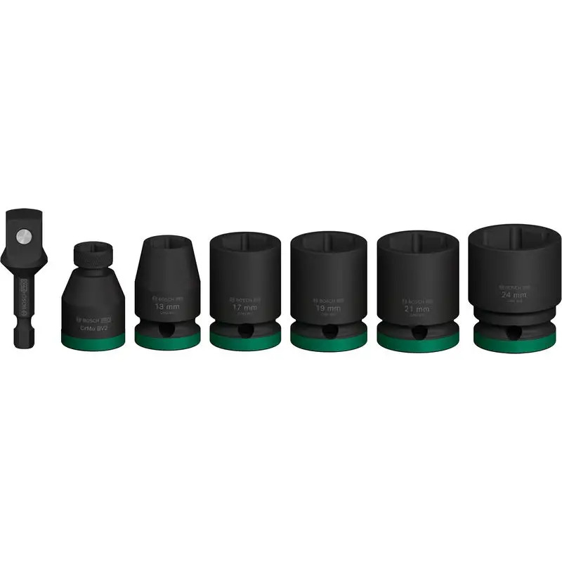 PRO Impact Socket Set com adaptador, 1/2", standard, 7 peças 2608003032 Bosch PRO Impact Socket Set com adaptador, 1/2", standard, 7 peças 2608003032 Bosch
