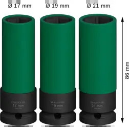 PRO Chave Impact 1/2" Extra Longo 3-PC S - 1220680577