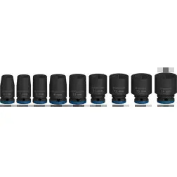 PRO Chave Impact 1/4" Standard 9-PC Set - 1220680578