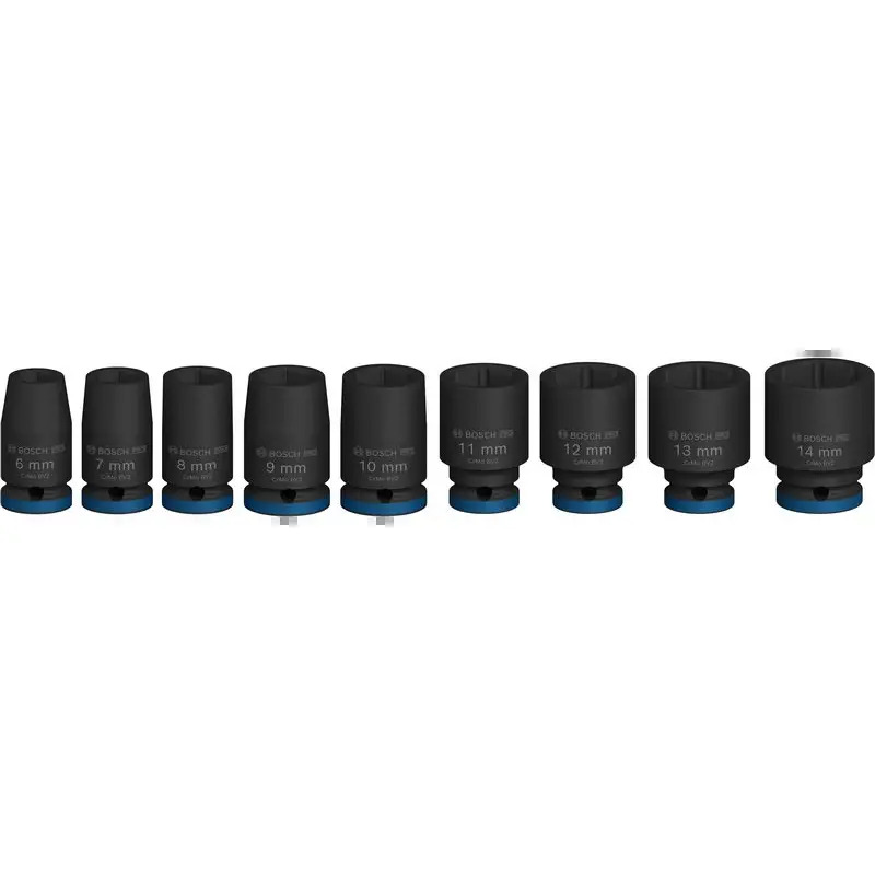 PRO Impact Socket Set, 1/4", standard, 9 peças 2608003034 Bosch PRO Impact Socket Set, 1/4", standard, 9 peças 2608003034 Bosch