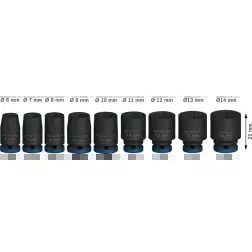 PRO Chave Impact 1/4" Standard 9-PC Set #2 - 1220680578