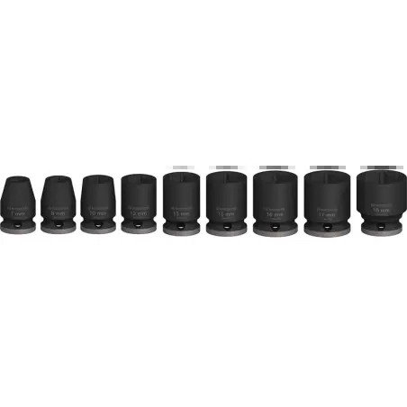 PRO Chave Impact 3/8" Standard 9-PC Set - 1220680580