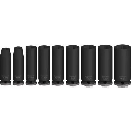 PRO Chave Impact 3/8" Longo 9-PC Set - 1220680581