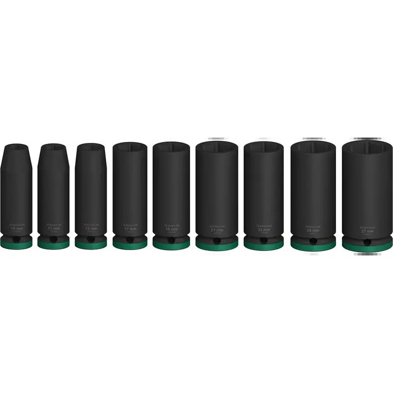 PRO Chave Impact 1/2" Longo 9-PC Set