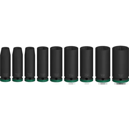 PRO Chave Impact 1/2" Longo 9-PC Set - 1220680584