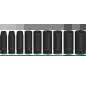 PRO Chave Impact 1/2" Longo 9-PC Set