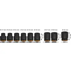 PRO Chave Impact 3/4" Standard 9-PC Set #1 - 1220680585