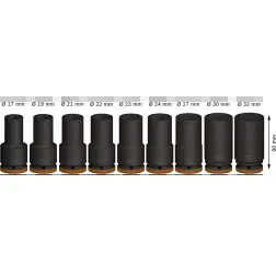 PRO Chave Impact 3/4" Longo 9-PC Set #1 - 1220680586