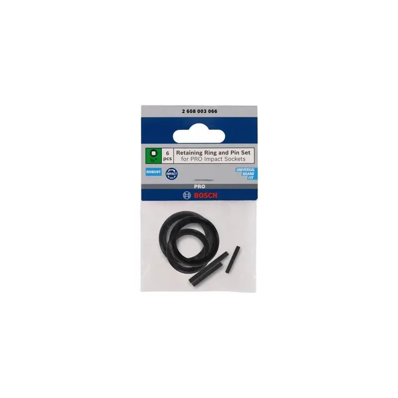 Retaining Ring and Pin Set for PRO ImpactSocket, 1/2", 6 peças 2608003066 Bosch Retaining Ring and Pin Set for PRO ImpactSocket, 1/2", 6 peças 2608003066 Bosch