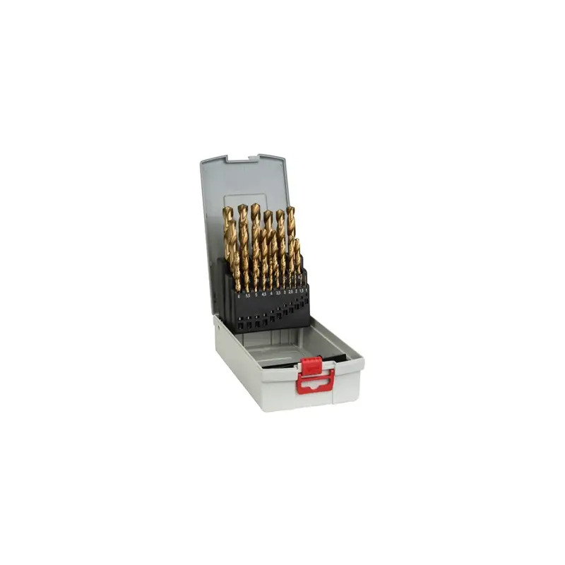 Conjunto de brocas para metal ProBox, 25 unidades, HSS-TiN revestimento de titânio, 1 - 13 mm 2608587019 Bosch Conjunto de brocas para metal ProBox, 25 unidades, HSS-TiN revestimento de titânio, 1 - 13 mm 2608587019 Bosch