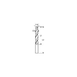 HSS-R DIN1897: 2,5 x 14 x 43: 10 uds - 1220681427