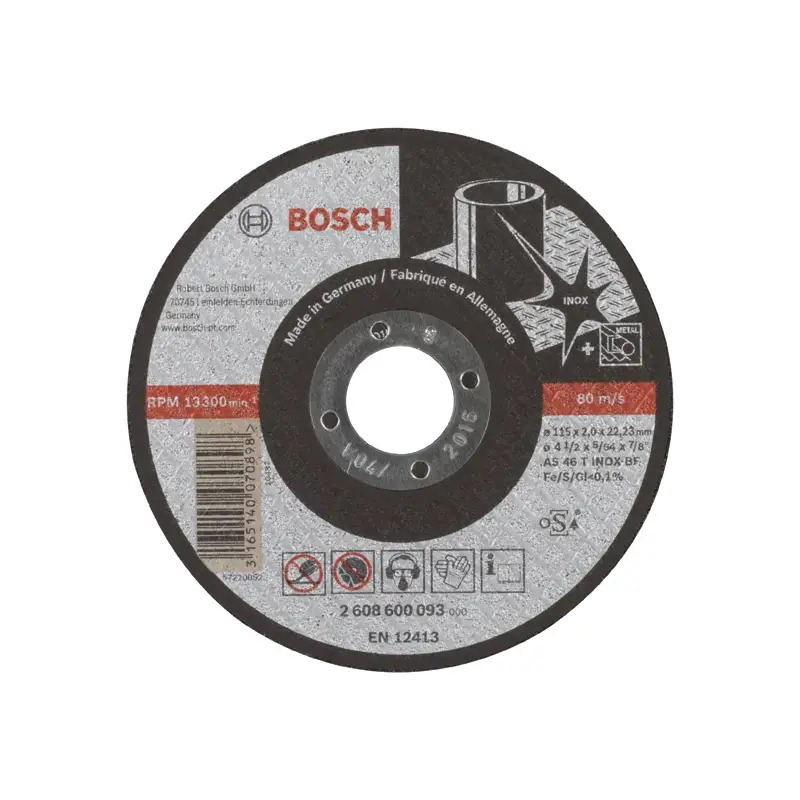 Disco abrasivo PRO Stainless Steel, 115 x 2 x 22,23 mm 2608600093 Bosch Disco abrasivo PRO Stainless Steel, 115 x 2 x 22,23 mm 2608600093 Bosch