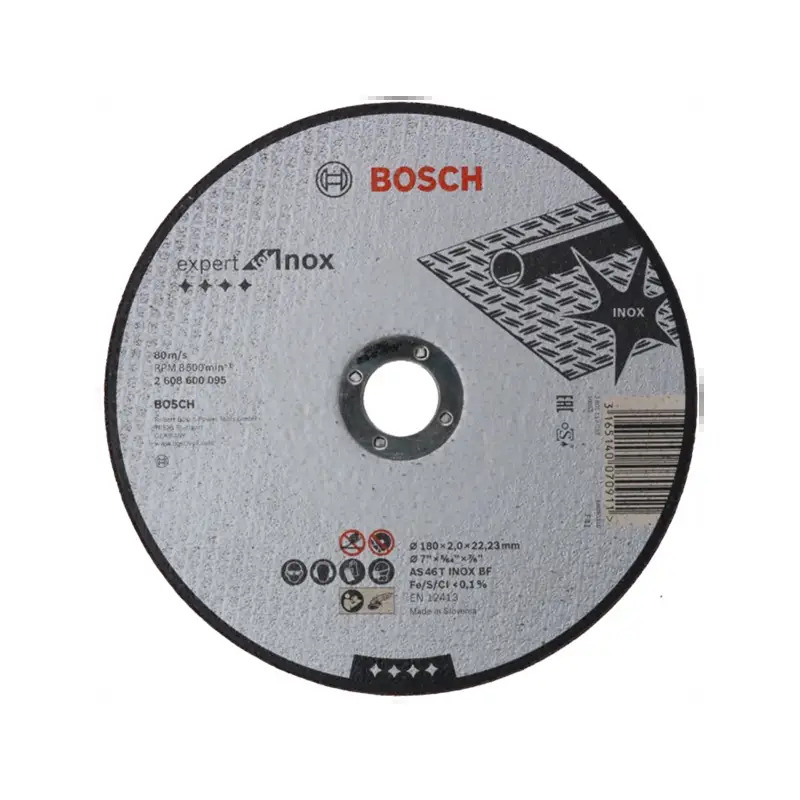 Disco abrasivo PRO Stainless Steel, 180 x 2 x 22,23 mm 2608600095 Bosch Disco abrasivo PRO Stainless Steel, 180 x 2 x 22,23 mm 2608600095 Bosch