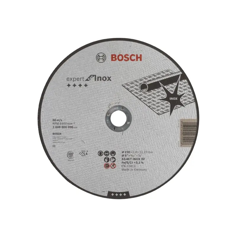 Disco abrasivo PRO Stainless Steel, 230 x 2 x 22,23 mm 2608600096 Bosch Disco abrasivo PRO Stainless Steel, 230 x 2 x 22,23 mm 2608600096 Bosch