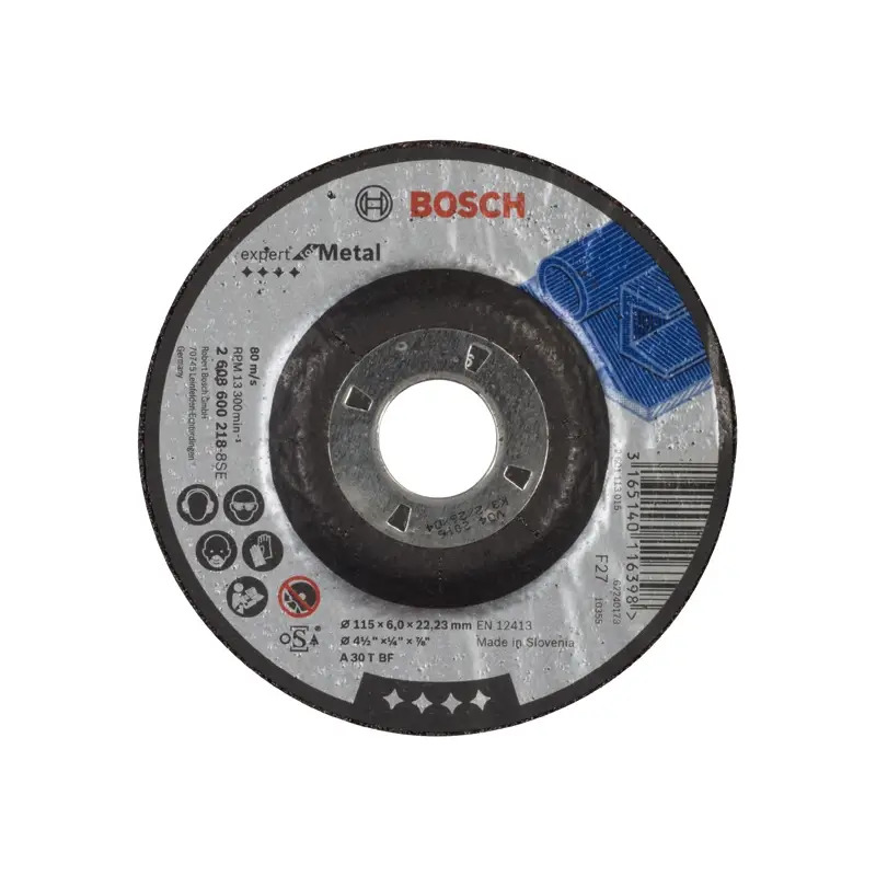 Disco de rebarbar PRO Metal, 115 x 6 x 22,23 mm 2608600218 Bosch Disco de rebarbar PRO Metal, 115 x 6 x 22,23 mm 2608600218 Bosch
