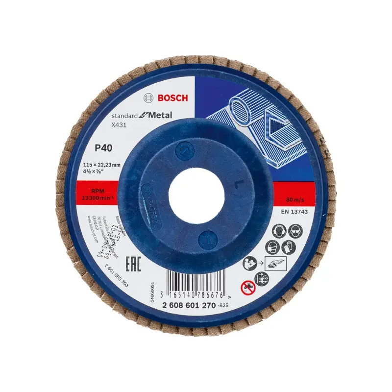 Disco de lixa em lamelas X431, Standard for Metal 2608601270 Bosch Disco de lixa em lamelas X431, Standard for Metal 2608601270 Bosch