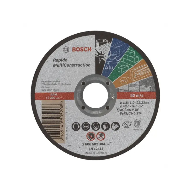 Disco abrasivo PRO Multi Material, 115 x 1 x 22,23 mm 2608602384 Bosch Disco abrasivo PRO Multi Material, 115 x 1 x 22,23 mm 2608602384 Bosch