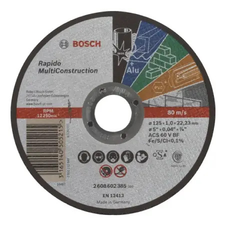 Corte MultiConstruction: 125x1mm - 1220681601