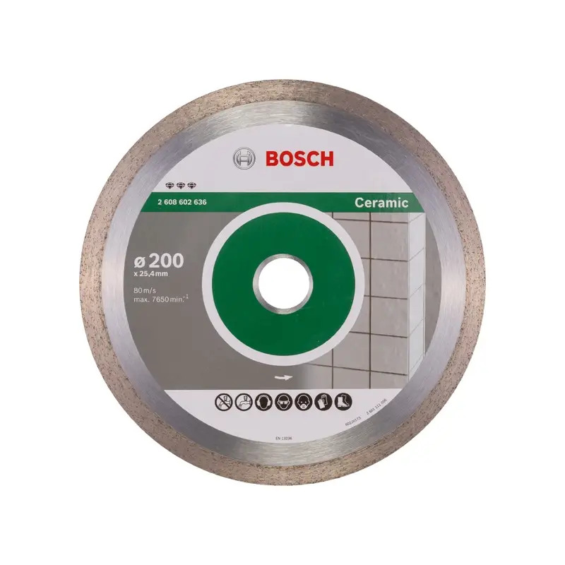 Disco de diamante PRO Ceramic, 200 x 25,4 mm 2608602636 Bosch Disco de diamante PRO Ceramic, 200 x 25,4 mm 2608602636 Bosch