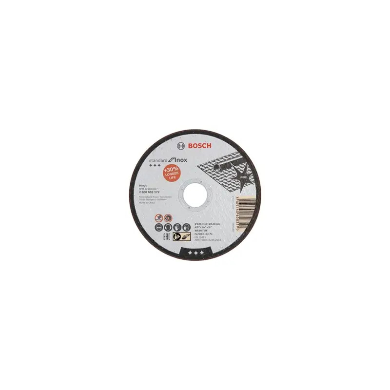 Disco abrasivo PRO Stainless Steel and Metal, 125 x 1,6 x 22,23 mm 2608603172 Bosch Disco abrasivo PRO Stainless Steel and Metal, 125 x 1,6 x 22,23 mm 2608603172 Bosch