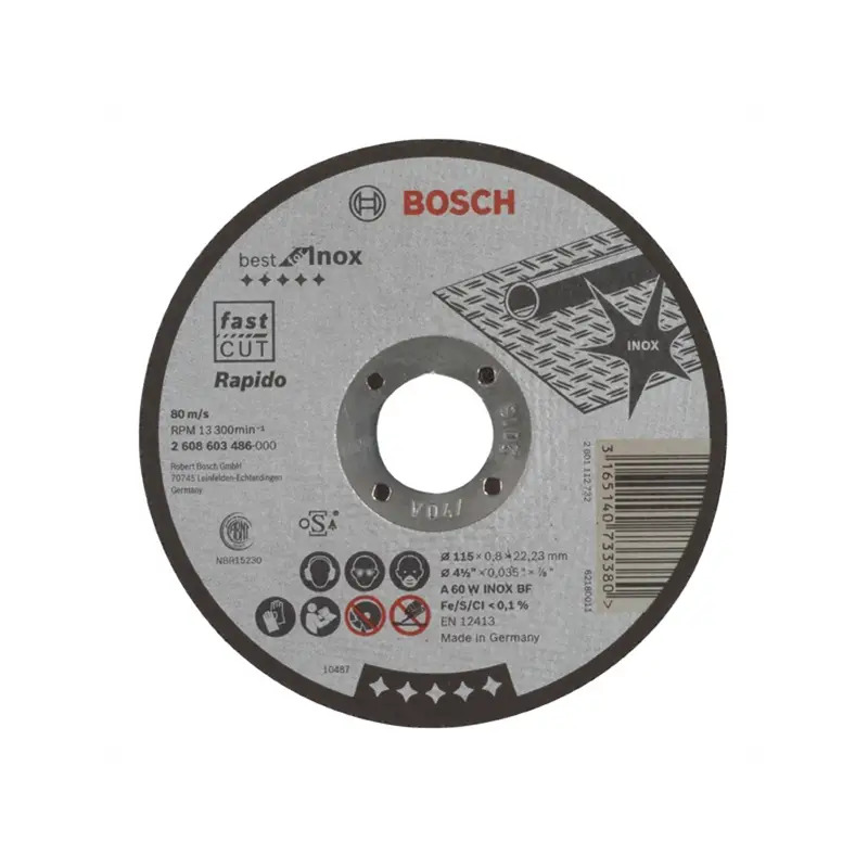 Disco abrasivo PRO Stainless Steel and Metal, 115 x 0,8 x 22,23 mm 2608603486 Bosch Disco abrasivo PRO Stainless Steel and Metal, 115 x 0,8 x 22,23 mm 2608603486 Bosch