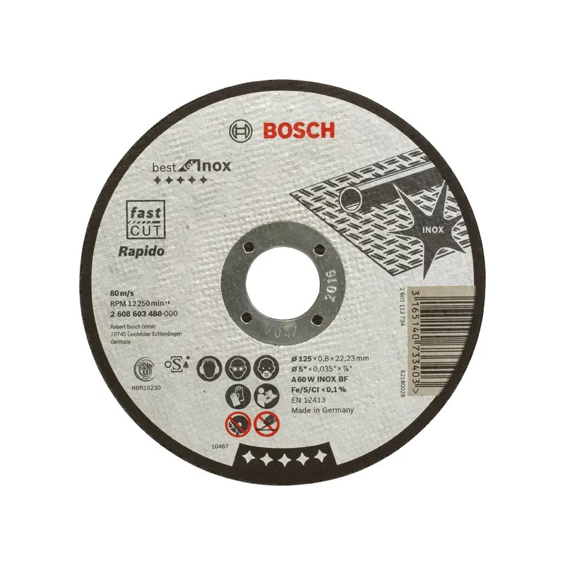 Disco abrasivo PRO Stainless Steel and Metal, 125 x 0,8 x 22,23 mm 2608603488 Bosch