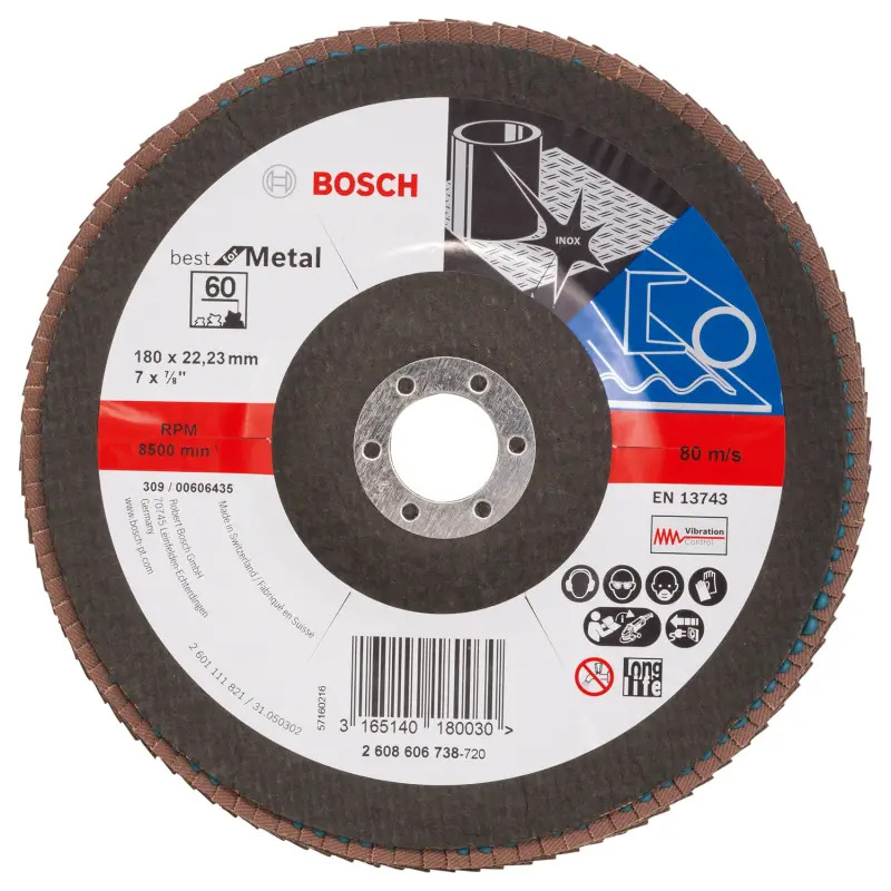 Disco de lamelas PRO X571, 180 mm, G60 2608606738 Bosch