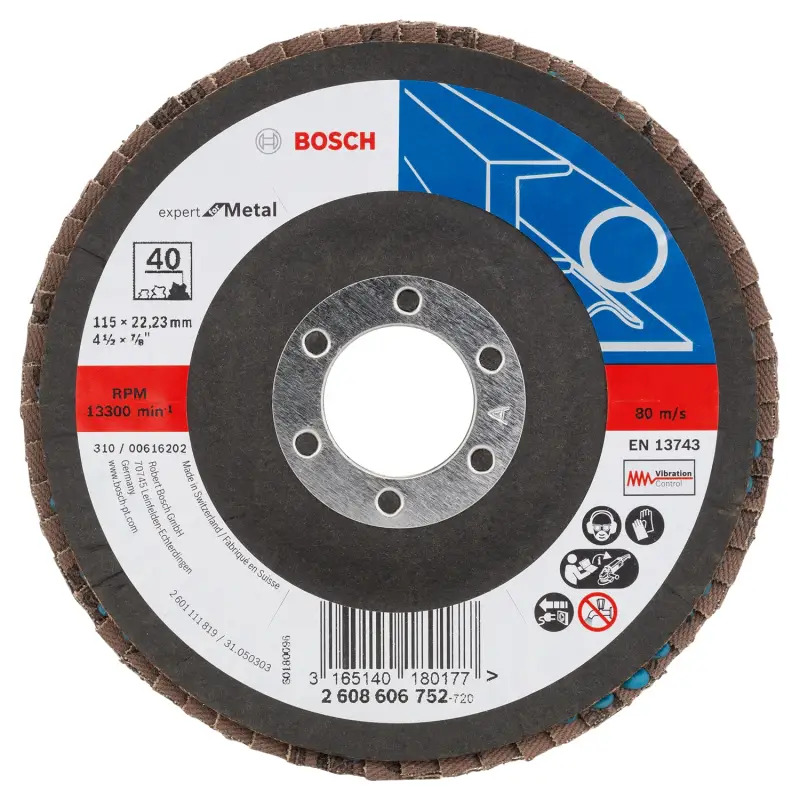 Disco de lixa em lamelas X551, Expert for Metal 2608606752 Bosch Disco de lixa em lamelas X551, Expert for Metal 2608606752 Bosch