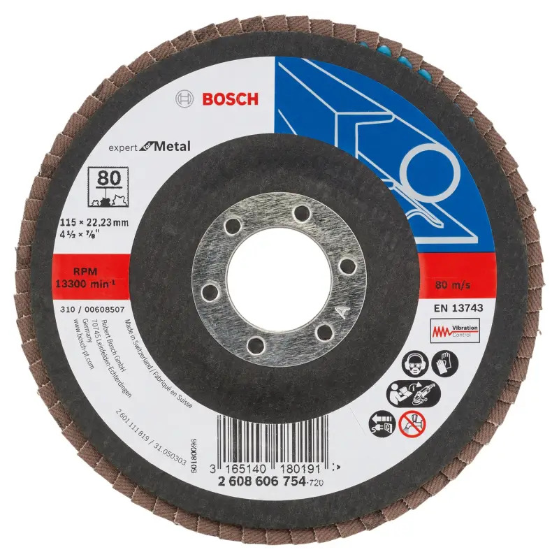 Disco de lixa em lamelas X551, Expert for Metal 2608606754 Bosch Disco de lixa em lamelas X551, Expert for Metal 2608606754 Bosch