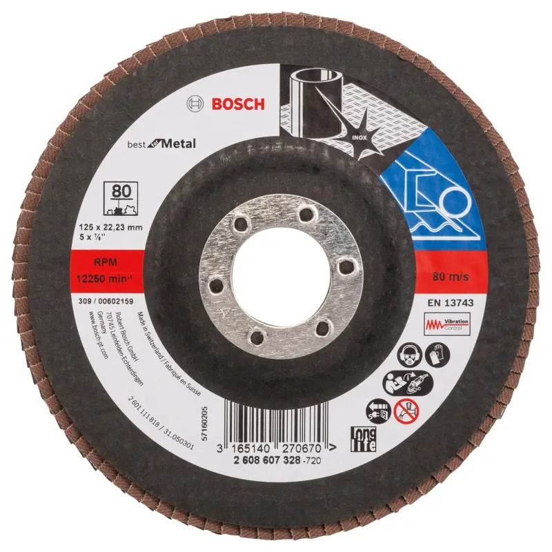 Disco de lamelas PRO X571, 125 mm, G80 2608607328 Bosch Disco de lamelas PRO X571, 125 mm, G80 2608607328 Bosch