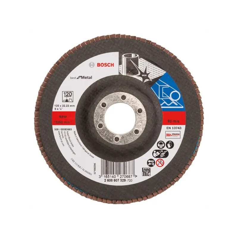 Disco de lamelas PRO X571, 125 mm, G120 2608607329 Bosch Disco de lamelas PRO X571, 125 mm, G120 2608607329 Bosch