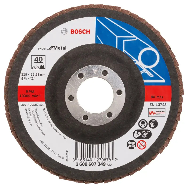 Disco de lixa em lamelas X551, Expert for Metal 2608607349 Bosch