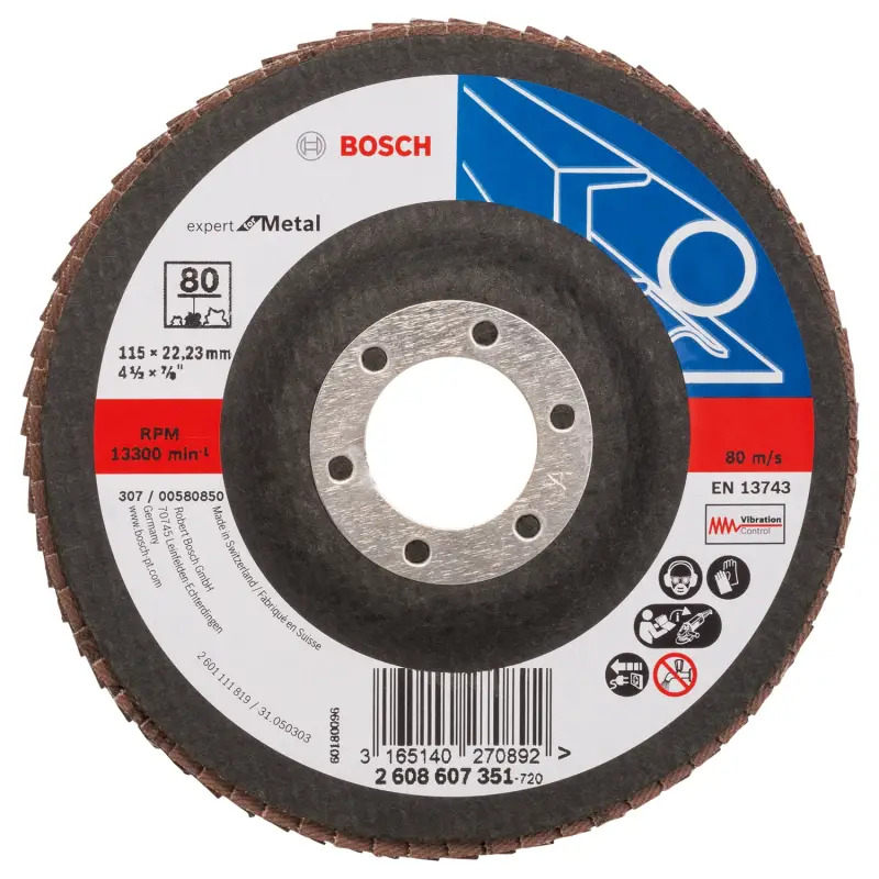 Disco de lixa em lamelas X551, Expert for Metal 2608607351 Bosch Disco de lixa em lamelas X551, Expert for Metal 2608607351 Bosch