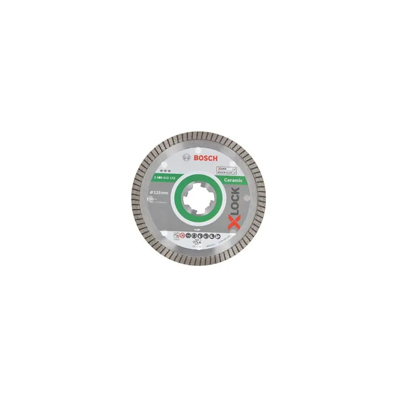 Disco de diamante PRO Ceramic X-Lock, 125 x 22,23 mm, 22,23 mm 2608615132 Bosch Disco de diamante PRO Ceramic X-Lock, 125 x 22,23 mm, 22,23 mm 2608615132 Bosch