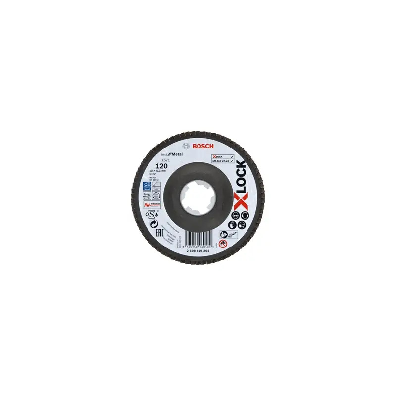 Disco de lamelas PRO X571 X-Lock, 125 mm, G120 2608619204 Bosch Disco de lamelas PRO X571 X-Lock, 125 mm, G120 2608619204 Bosch