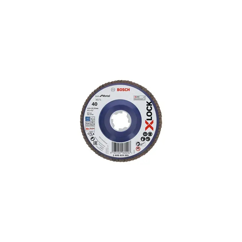 Disco de lamelas PRO X571 X-Lock, 115 mm, G40 2608619205 Bosch