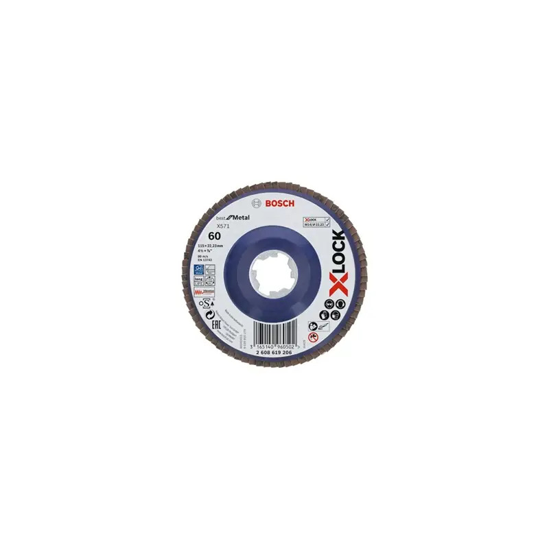 Disco de lamelas PRO X571 X-Lock, 115 mm, G60 2608619206 Bosch