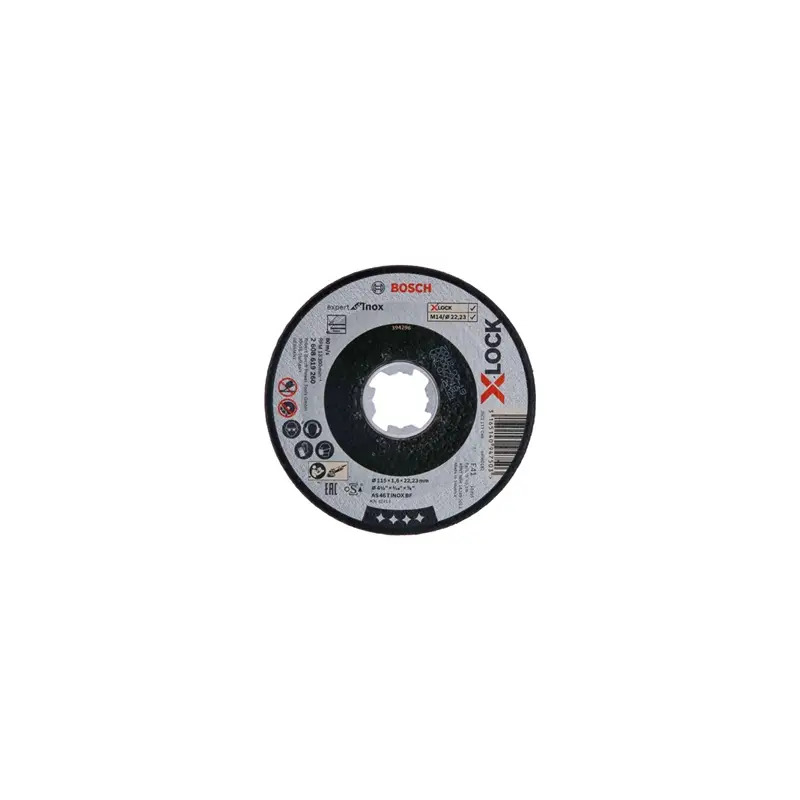 Disco abrasivo PRO Stainless Steel and Metal X-Lock, 115 x 1,6 x 22,23 mm 2608619260 Bosch Disco abrasivo PRO Stainless Steel and Metal X-Lock, 115 x 1,6 x 22,23 mm 2608619260 Bosch
