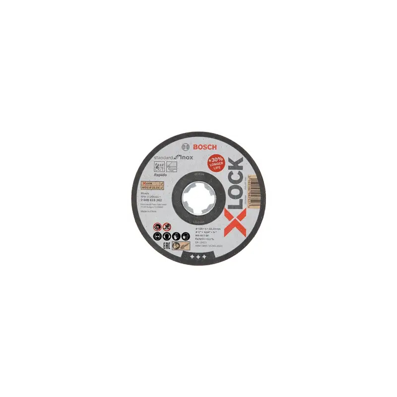 Disco abrasivo PRO Stainless Steel and Metal X-Lock, 125 x 1 x 22,23 mm 2608619262 Bosch