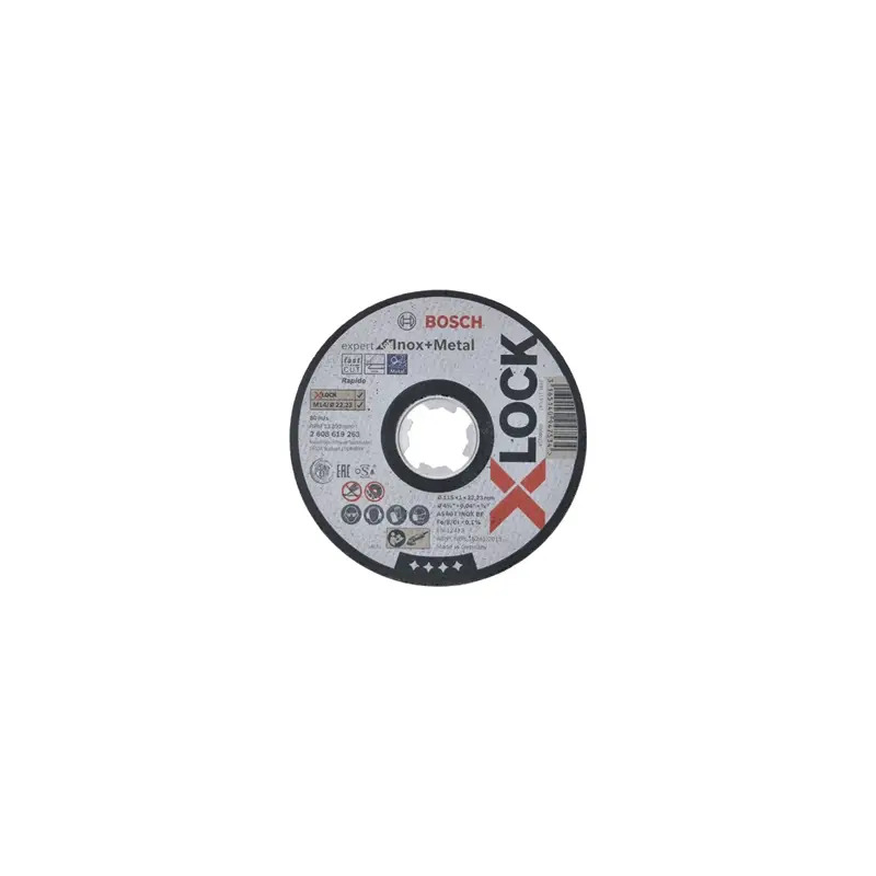 Disco abrasivo PRO Stainless Steel and Metal X-Lock, 115 x 1 x 22,23 mm 2608619263 Bosch Disco abrasivo PRO Stainless Steel and Metal X-Lock, 115 x 1 x 22,23 mm 2608619263 Bosch