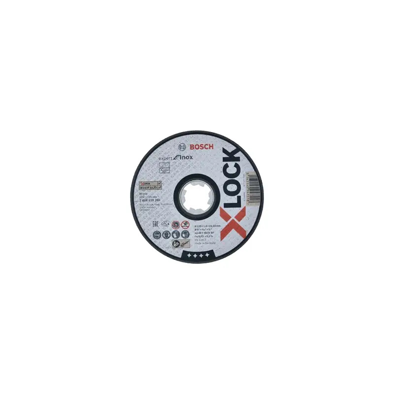 X-LOCK Expert Inox direito: 125x1,6mm