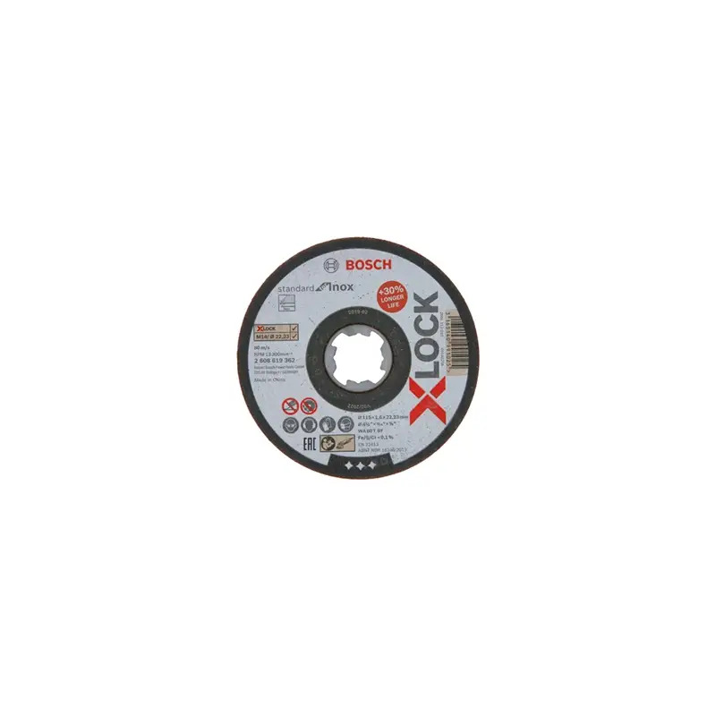 Disco abrasivo PRO Stainless Steel and Metal X-Lock, 115 x 1,6 x 22,23 mm 2608619362 Bosch